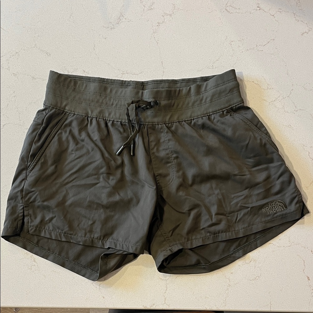 The North Face Women's Olive Green Athletic Drawstring Shorts